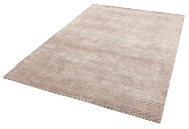 Darcy Biscuit Striped Luxury By Hand-Woven Wool Viscose Geometric Rug - Small 80x120 cm (2'6"x4')