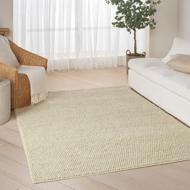 DKNY Pure Knots DKP01 Hand Made Plush Chunky Loop Texture Sage Green Rug - 61 x 91 cm (2'3')