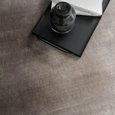 Katherine Carnaby Chrome Hand Made Rug Modern Plain Viscose Silky Shiny Luxurious Zinc Rug - Medium 120x180 cm (4'x6')