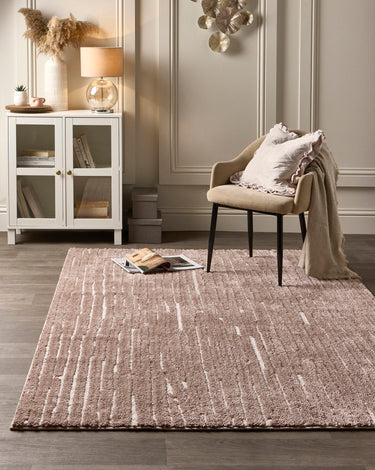 Woodweave Beige/Ivory Modern Woodgrain-Inspired Pattern Rug by Origins - Small 80x150 cm (2'6"x5')