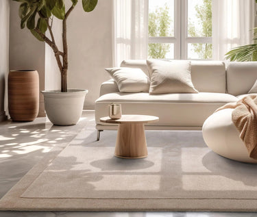 Asiatic London Rise Soft Silky Shiny Sand Beige Hand-Carved Wool Viscose Cotton Rug - Medium 120x170 cm (4'x5'6")