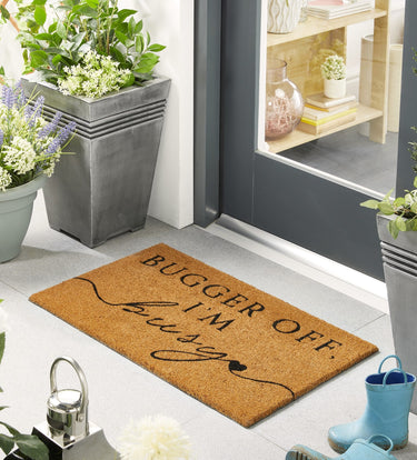 Printed Coir I’m Busy Doormat in 45x75 cm