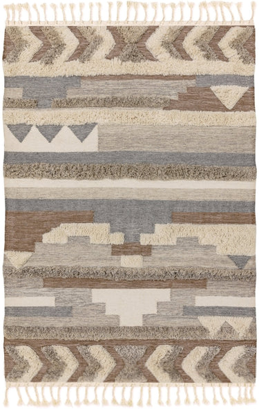 Paloma Tangier PA03 Hand Woven Kelims Moroccan Tribal Beige/Natural Rug - Medium 120x170 cm (4'x5'6")