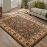 Grand Heritage GH102 Million Point Classic Green Polypropylene Persian Oriental Traditional Rug - Small 80x150 cm (2'6"x5')