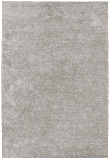 Asiatic London Milo Short Pile Silky Silver Shaggy Traditional Modern Rug - Medium 120x170 cm (4'x5'6")