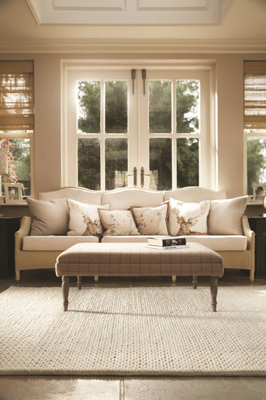 Fusion Luxury Soft Hand Woven Braided Wool Rug in Ivory - X-Large 200x300 cm (6'7"x10')
