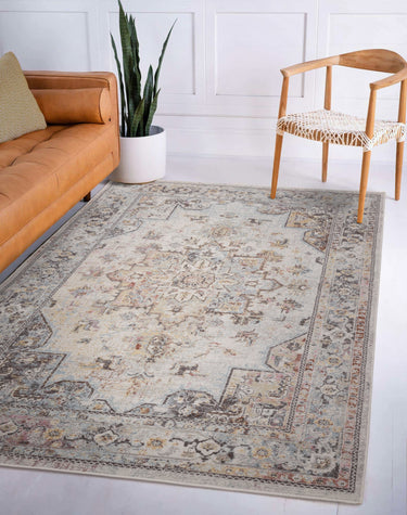 Asiatic London Flores Ester FR05 Classic Bordered Floral Multicolour Polypropylene Persian Rug 200x290 cm