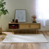 My Sculptured Waffle Texture Ivory Washable Non-Slip Polypropylene Textured Rug - Small 80x120 cm (2'6"x4')