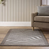My Sculptured Patterened Waves Ivory Mink Washable Non-Slip Polypropylene Rug - 100x150cm (3'3''x5')