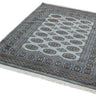 Bokhara Hand Made Rug Traditional Classic Wool Bordered Soft Blue Rug - Small 90x150 cm (3x5')