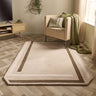 Origins Contour Hand-Carved Wool Gem Design Beige/Brown Rug - Medium 120 x 170 cm (4'x5'6")