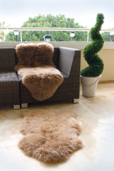 Origins Genuine Animal Fur Soft Mink Wool Sheepskin Shaggy Textured Rug - Single 65x95 cm (2'x3'1")