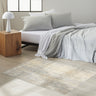 Calvin Enchanting ECH04 Grey Beige Polypropylene Abstract Modern Rug - Small 97x152 cm (3'2''x5')