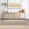 Cedar Natural Jute Hand Woven Reversible Flatweave Rug in Grey Natural - Medium 120x170 cm (4'x5'6")