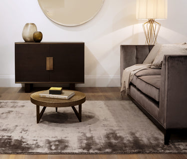 Chrome Hand Made Rug Modern Plain Viscose Silky Shiny Luxurious Mushroom Brown Rug - Medium 120x180 cm (4'x6')