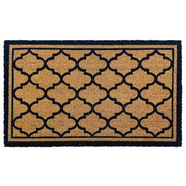 My Printed Coir Tile Non-Slip Moroccan Bordered Doormat 45x75