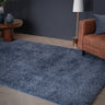 Asiatic London Atlas Thick Pile Navy Blue Polypropylene Shaggy Textured Rug - Large 160x230 cm (5'3"x7'7")