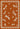 New Terrace Dragonfly Terracotta Polypropylene Bordered Modern Rug