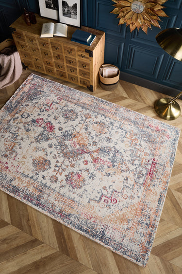 Vogue Look Navy Rust Persian Traditional Vintage Rug - Medium 120x170 cm (4'x5'6")