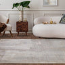 Asiatic London Stellar ST07 Painterly Marbled Grey Silver Polypropylene Abstract Textured Rug - Small 80x150 cm (2'6"x5')