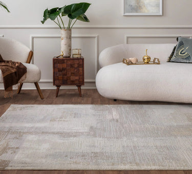 Asiatic London Stellar ST07 Painterly Marbled Grey Silver Polypropylene Abstract Textured Rug - Small 80x150 cm (2'6"x5')
