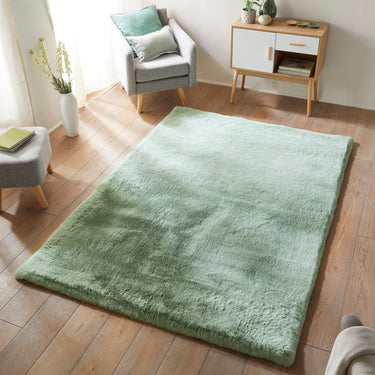 Consept Looms Heavenly Super Deep Pile HEA101 Sage Green Shaggy Textured Modern Rug - Small 76x130 cm (2'5"x4'3")