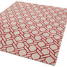 Asiatic London Nexus FL03 Fine Lines Trellis Silver Red Hand-Carved Wool Viscose Geometric Rug - Medium 120 x 170 cm (4'x5'6")