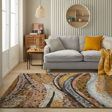 Consept Looms Amara AMA105 Onyx Granite Stone Patterns Bronze Handmade Jute Abstract Rug - Small 80x150 cm (2'6"x5')