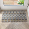 My Mat Stain Resistant Washable Entrance, Kitchen, Entryway Non-Slip Rug Candy in Multi Natural Zig Zag Doormat - 50x80 cm (1'8"x2'7")