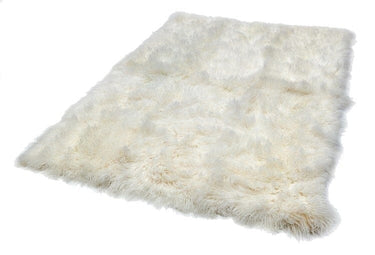 Mantra Sewn Textured Mongolian Luxurious Super Soft Wool Cotton Sheepskin Lambskin Rug - Medium 120x180 cm (4'x6')