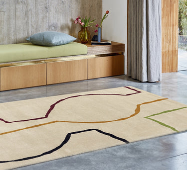 Asiatic London Reef Linear RF22 Multicolour Handmade Wool Abstract Rug - Medium 120x170 cm (4'x5'6")