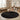 My Black Washable Non-Slip Polypropylene Shaggy Doormat - Round 200x200 cm (6'7"x6'7")