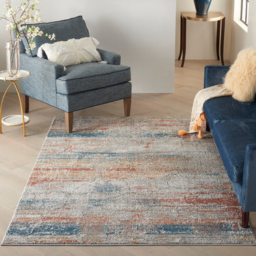 Rustic Textures RUS11 Modern Abstract Rug in Multi Colours - Medium 120x180 cm (4'x5'11'')