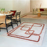 Asiatic London Matrix Infinity Retro Tufted Soft Silky Ivory Copper Brown Wool Viscose Abstract Geometric Rug - Medium 120x170 cm (4'x5'6")