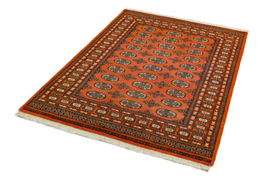 Bokhara Hand Made Rug Traditional Classic Wool Bordered Soft Rust Orange Rug - X-Large 180x270 cm (5'11"x8'11")