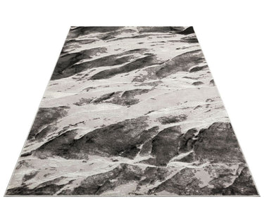 Consept Looms Blaze BLZ06 Silver Grey Bedroom Living Marble Polypropylene Abstract Modern Rug - Large 160x220 cm (5'3"x7'6")