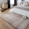 Origins Fine Stripes Hand Loom Woven Wool Rug Halway in Beige - Small 80x150 cm (2'6"x5')