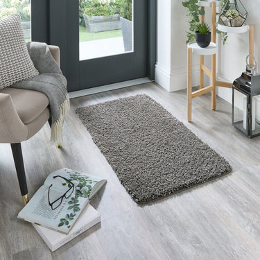 My Mat My Fleck Grey Mix Washable Non-Slip Polypropylene Shaggy Rug - X-Small 60x100 cm (2'x4')