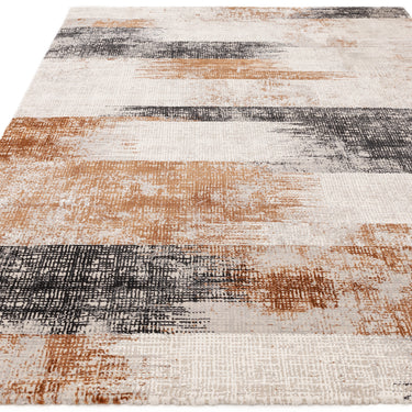 Asiatic London Kuza Lines Terracotta Polypropylene Abstract Textured Distressed Rug 120x170 cm