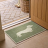 Emily Bond Peggy Sage Green Washable Non-Slip Indoor Rug and Runner - Small 50 x 75 cm (2'x2'5")