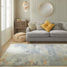 Consept Looms Lux LUX10 Machine Grey Yellow Washable Non-Slip Abstract Geometric Rug - Medium 120x180 cm (4'x6')