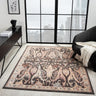 Alia 697GL Short Pile Cream Polypropylene Traditional Floral Bordered Rug - Medium 120x170 cm (4'x5'6")