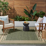 Horizon HOZ03 Green By Indoor Outdoor Polypropylene Geometric Flatweave Rug - Medium 152 x 213 cm (5'x7')