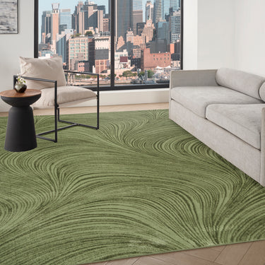 DKNY Central Park West CEP02 Swirl Pattern Jute Abstract Modern Rug - 119 x 180 cm (3'11"x5'11")