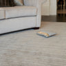 Darcy Mushroom Striped Luxury Hand-Woven Wool Viscose Geometric Rug - Small 80x120 cm (2'6"x4')
