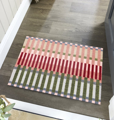 My Nylon Pattern Colour Block Weave Washable Non-Slip Rug