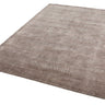 Darcy Mocha Striped Luxury By Hand-Woven Wool Viscose Geometric Rug - Small 80x120 cm (2'6"x4')