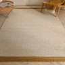 Asiatic London Lima Natural Weaves Gold Contrasting Edge Hand-Woven Wool Cotton Textured Rug - Medium 120x170 cm (4'x5'6")