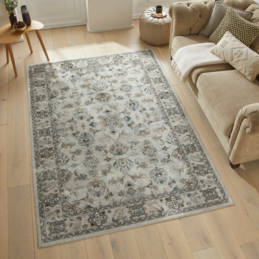 Consept Looms Liberty Classic LIB204 Taupe Washable Non-Slip Traditional Rug - Medium 120x180 cm (4'x6')