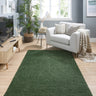 My Mat Forest Green Washable Non-Slip Polypropylene Shaggy Rug - Medium 100x150 cm (3'4"x5')